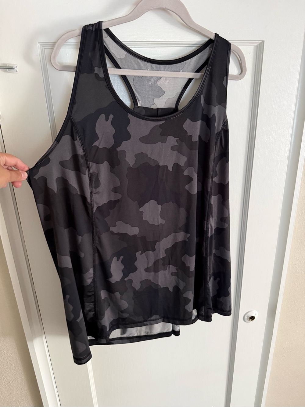 Women’s Charcoal Camouflage Racerback Tank Top